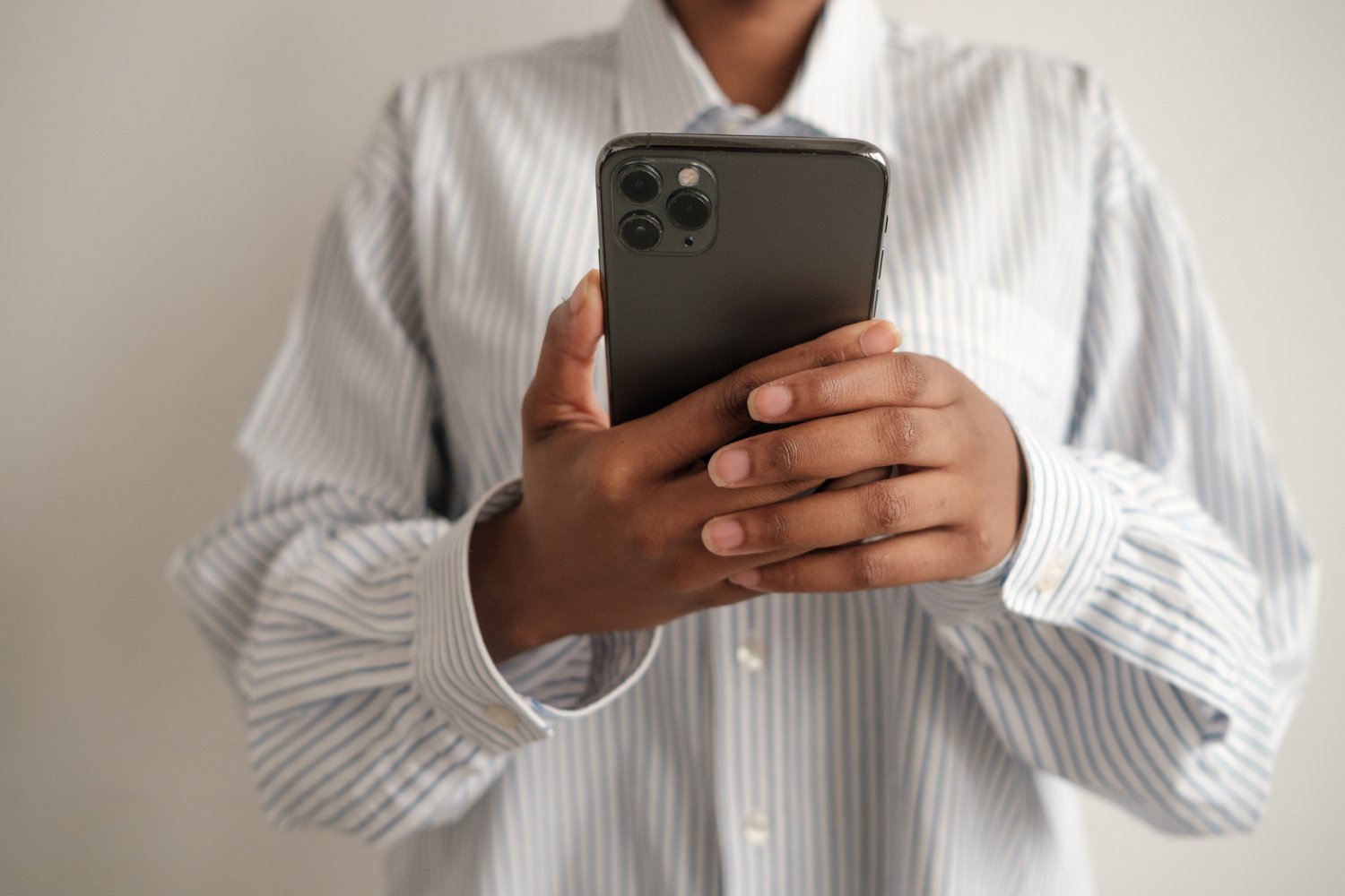 Man Using Smartphone